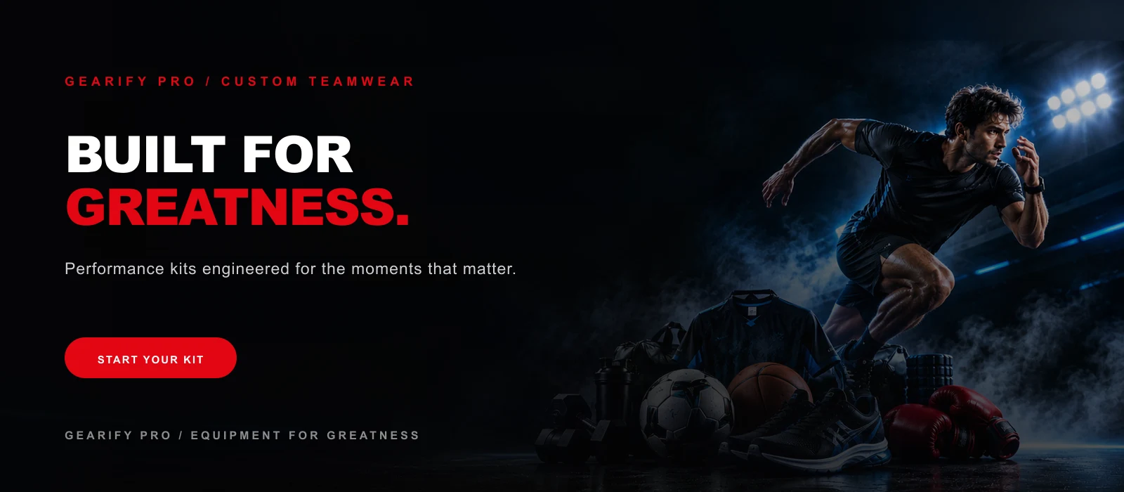 Gearify Pro custom teamwear banner